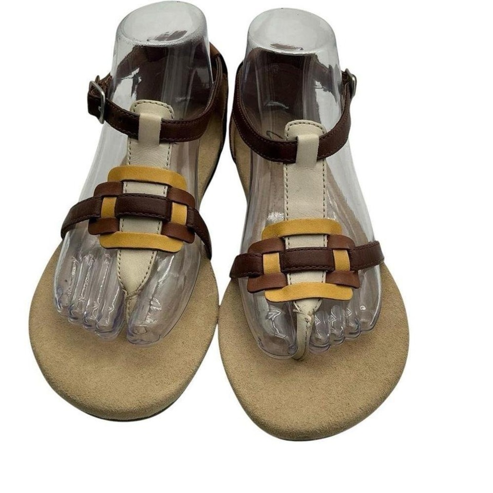 Clark's leather tri-color straps sandals size‎ 8